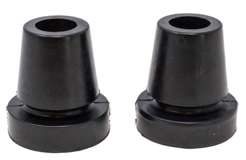 Pair of articulating crutch tips